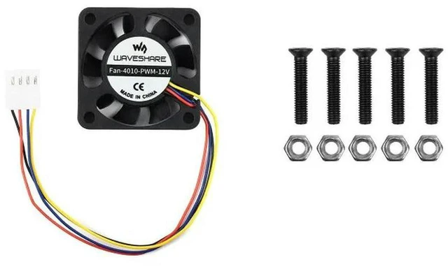 Main image of AJMRTC 4010 PWM Cooling Fan 12V, Dedicated Fan for Raspberry Pi Compute Module 4 IO Board, 40x10mm PWM Speed Adjustable Quiet Cooling Fan for CM4 IO Board Heat Dissipation & DIY Projects