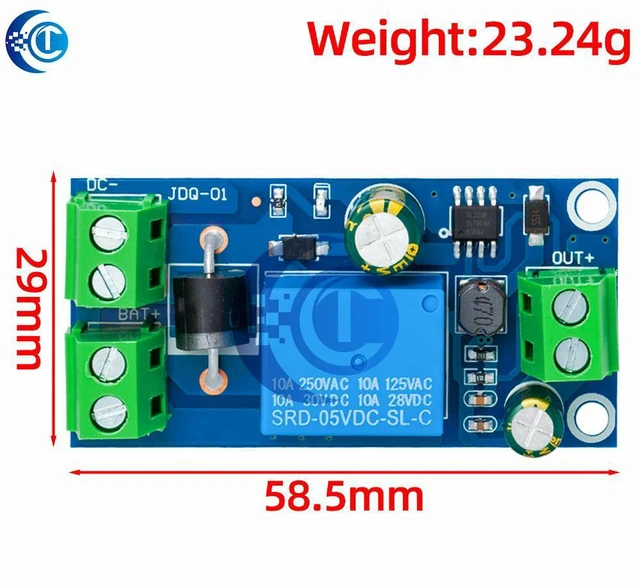 Alt view image 2 of 3 - AJMRTC YX850 Power Failure Auto Switch Standby Lithium Module, DC 5V-48V Universal Emergency Power Converter, 10A Automatic Transfer Board for Router, Security Camera & Electronic DIY Projects