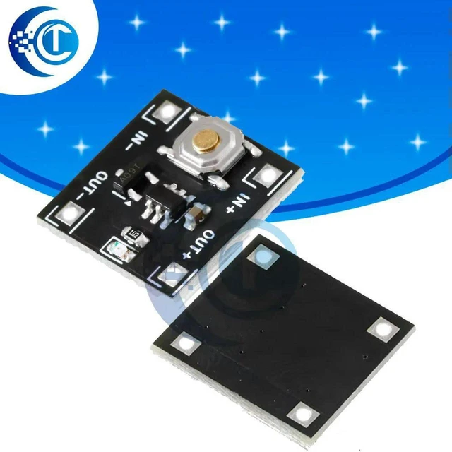 Main image of AJMRTC YR-1006 Bistable Switch Module, DC 2.2-5V 0.5uA Ultra-Low Power 2A One-Key Trigger Single Button Latch Switch Board for Battery Powered Device & Electronic DIY Projects