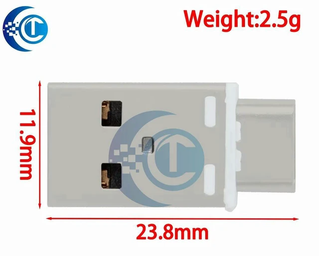 Alt view image 2 of 3 - AJMRTC QC4.0 QC3.0 PD 5A Fast Charging Adapter, Mini USB 3.1 Type-A to Type-C Converter Connector for Mobile Phone Chargers, Laptops, Power Bank Fast Charging Conversion