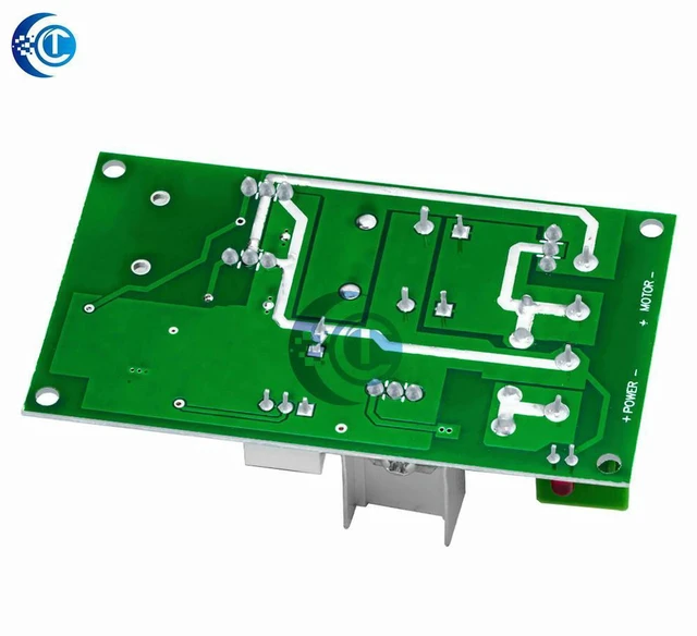 Alt view image 2 of 3 - AJMRTC 10-60V 20A PWM DC Motor Speed Controller, High Power Adjustable DC Motor Driver Board with ON/OFF Switch, Pulse Width Modulation Speed Regulator for DC Motor Control Projects