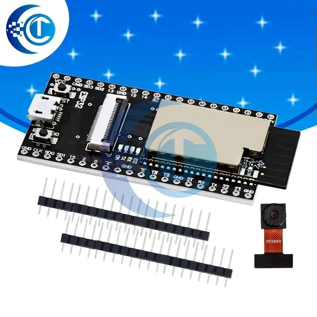 Main image of AJMRTC ESP32-W-ROVER Board with GC2640 Camera, ESP32 CAM Camera Module, WiFi Bluetooth Wireless Module, Supports Arduino IDE C Python Programming for IoT Vision DIY Projects