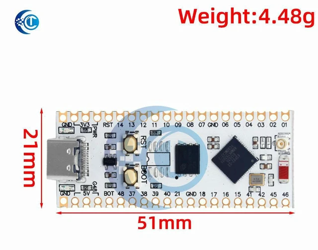 Alt view image 3 of 3 - AJMRTC ESP32-S3 NANO Bluetooth WiFi Development Board, Type-C ESP32-S3-N16R8 Module with On-Board Antenna, 16M SPI Flash 8M PSRAM for Arduino IoT and Embedded Programming Projects