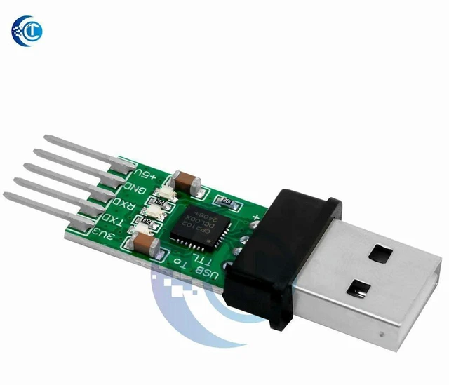 Main image of AJMRTC Aluminum Shell CP2102 USB 2.0 to TTL UART 6Pin Serial Converter Module, 5V/3.3V Selectable Power, Replacement for FT232 for STC MCU Firmware Burn & Serial Debugging