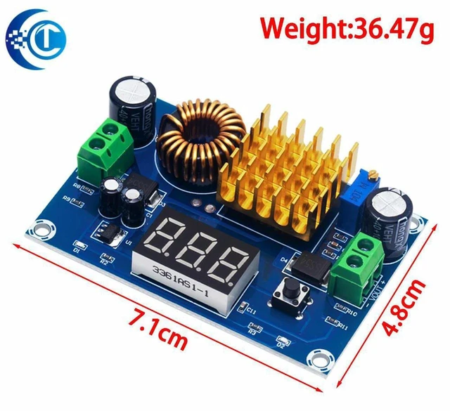 Alt view image 3 of 3 - AJMRTC XH-M411 DC-DC Boost Converter Module, DC 3V-35V to DC 5V-45V Adjustable Step Up Voltage Regulator with Digital Voltmeter Display, High Power Voltage Step Up Power Supply Module