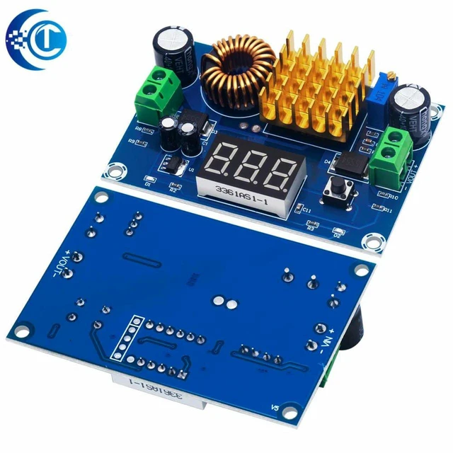 Alt view image 2 of 3 - AJMRTC XH-M411 DC-DC Boost Converter Module, DC 3V-35V to DC 5V-45V Adjustable Step Up Voltage Regulator with Digital Voltmeter Display, High Power Voltage Step Up Power Supply Module