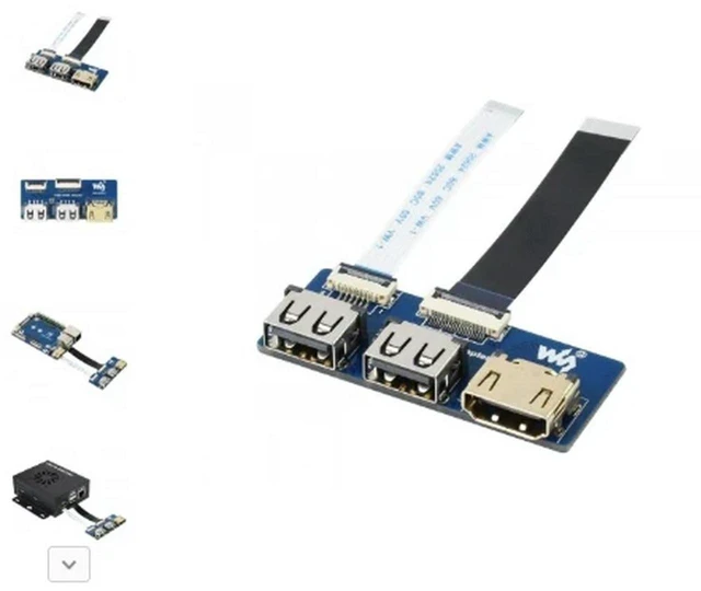 Main image of AJMRTC 2PCS USB HDMI Adapter, FFC to Standard Connector Adapter for CM4-IO-BASE Board, USB HDMI FFC Adapter Convert FFC Connector to Standard Interface for Raspberry Pi CM4 IO Base