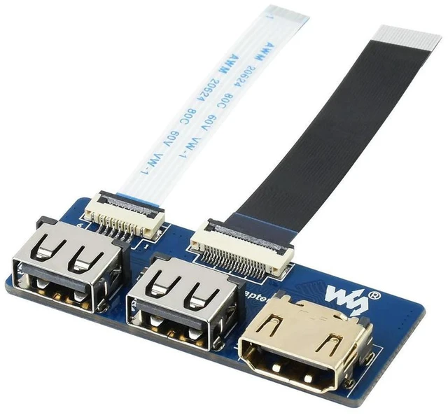 Alt view image 2 of 3 - AJMRTC 2PCS USB HDMI Adapter, FFC to Standard Connector Adapter for CM4-IO-BASE Board, USB HDMI FFC Adapter Convert FFC Connector to Standard Interface for Raspberry Pi CM4 IO Base