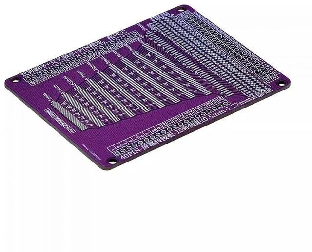 Alt view image 2 of 3 - AJMRTC 40P FFC FPC Flexible Cable Adapter Board, 0.5mm / 1.0mm Pitch FFC FPC to 2.54mm Pin Header Breakout Board, FFC FPC Convert Connector Board for Electronic Wiring and Circuit Debugging