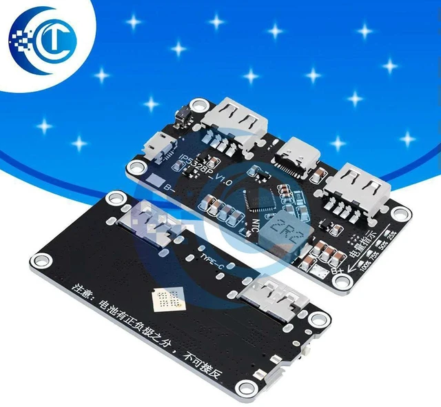 Main image of AJMRTC IP5328P Power Bank Charger Module, Type-C Dual USB 3.7V to 5V 9V 12V Step Up Fast Charging Circuit Board, QC2.0 QC3.0 Quick Charger Power Bank DIY Module