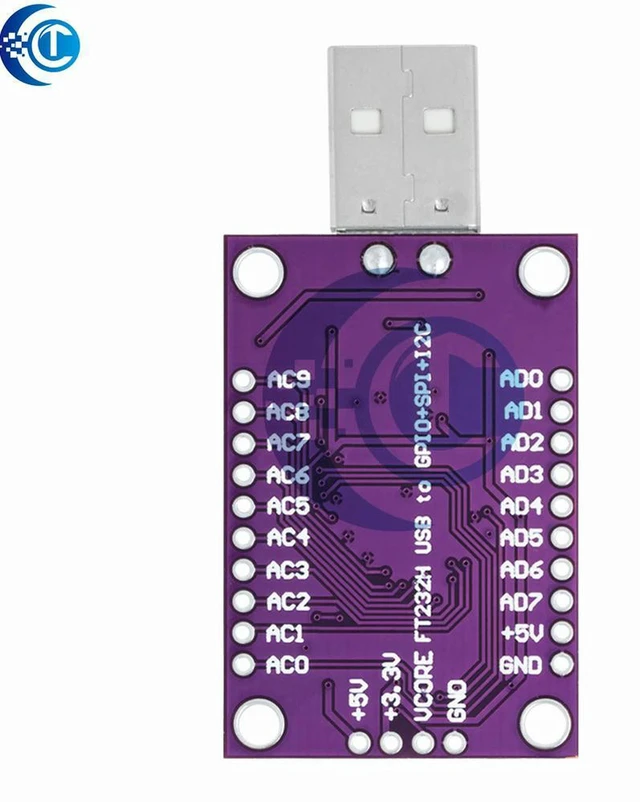Alt view image 2 of 3 - AJMRTC CLT IT MCU FT232H Multifunction Module, USB to JTAG UART FIFO SPI I2C High Speed Serial Port Adapter Board, FT232H USB Interface Module for Embedded Debug & Communication