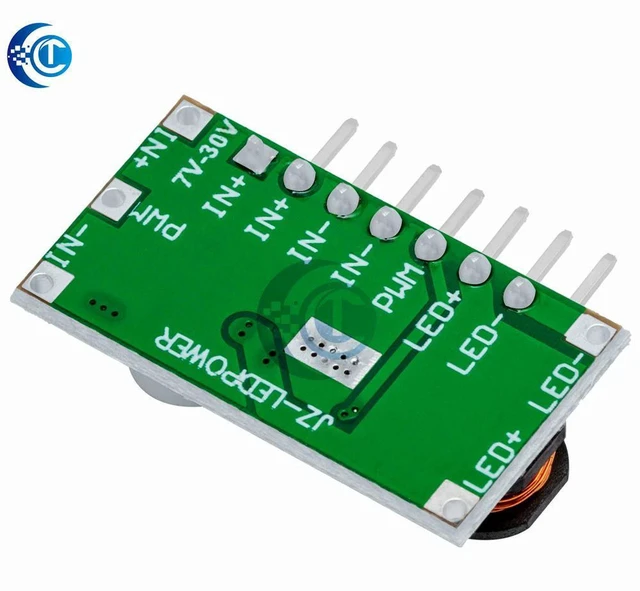 Alt view image 2 of 3 - AJMRTC 3W 700mA PWM LED Dimming Driver, DC-DC Buck Converter Module DC 7V-30V to DC 1.2V-28V Adjustable Step Down Constant Current LED Power Supply Regulator