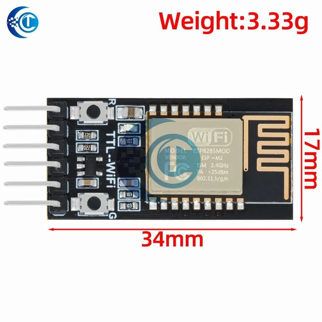 Alt view image 2 of 3 - AJMRTC DT-06 Serial Port Transparent Transmission Module, TTL to Bluetooth Wireless Serial Adapter, Compatible with HC-06 Interface, ESP-M2 Bluetooth Module for MCU Wireless Serial Communication