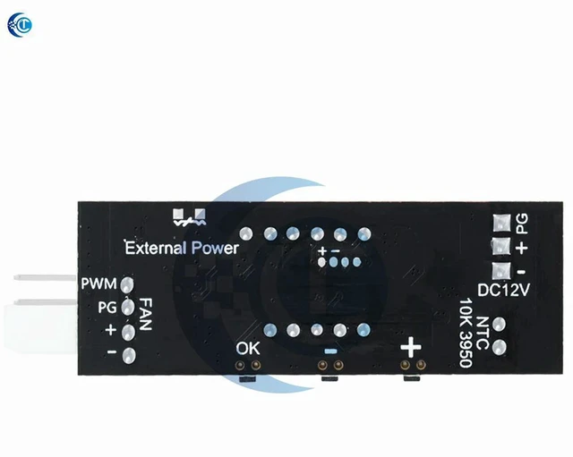 Alt view image 3 of 3 - AJMRTC Single Channel 12V 0.8A PWM Fan Speed Controller, 2-3 Wire Chassis Fan Temperature Control Module, NTC B50K 3950 Probe, Computer Case Noise Reduction Automatic Fan Speed Regulator