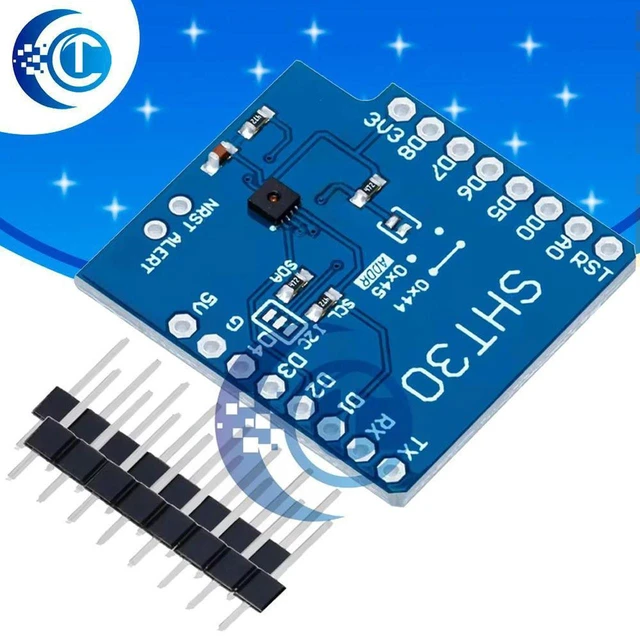 Main image of AJMRTC 1PCS SHT30 I2C Digital Temperature Humidity Sensor Shield, SHT30 Temperature & Humidity Module for WeMos D1 Mini Board, High Precision Weather Sensor Module for IoT Environmental Monitoring