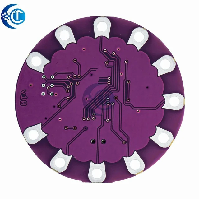 Alt view image 3 of 3 - AJMRTC ATmega32U4 LilyPad Micro USB Microcontroller Development Board, Arduino Compatible Sewable Wearable E-textile Board, 8MHz 32KB Flash for Smart Garment Electronic DIY Projects