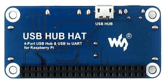 Alt view image 3 of 3 - AJMRTC 4 Port USB HUB HAT for Raspberry Pi Zero W WH, Onboard USB To UART Serial Module, USB Expansion HAT Board for Raspberry Pi Zero Series DIY Electronic Projects