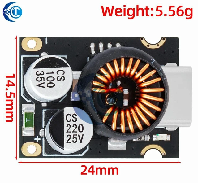 Alt view image 2 of 3 - AJMRTC 65W GaN Type-C Charging Module, PD3.0 PPS QC3.0 Fast Charger Power Board, Gallium Nitride High Efficiency Power Supply Module for Laptop, Smartphone and Electronic DIY Projects