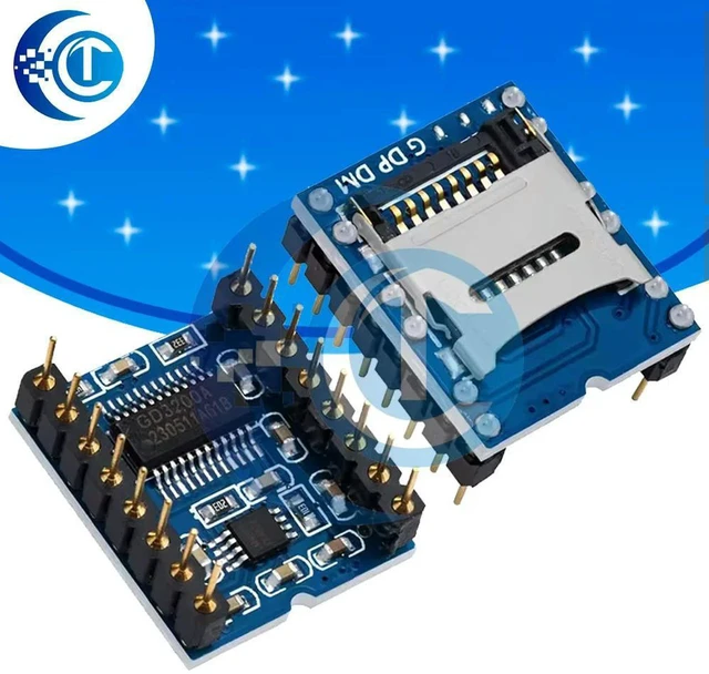 Alt view image 2 of 3 - AJMRTC WTV020 Series MP3 Voice Module, Mini SD Card Audio Sound Player Module, UART Control Audio Board, Compatible with Arduino UNO R3 / 2560 for DIY Voice Prompt Electronic Projects