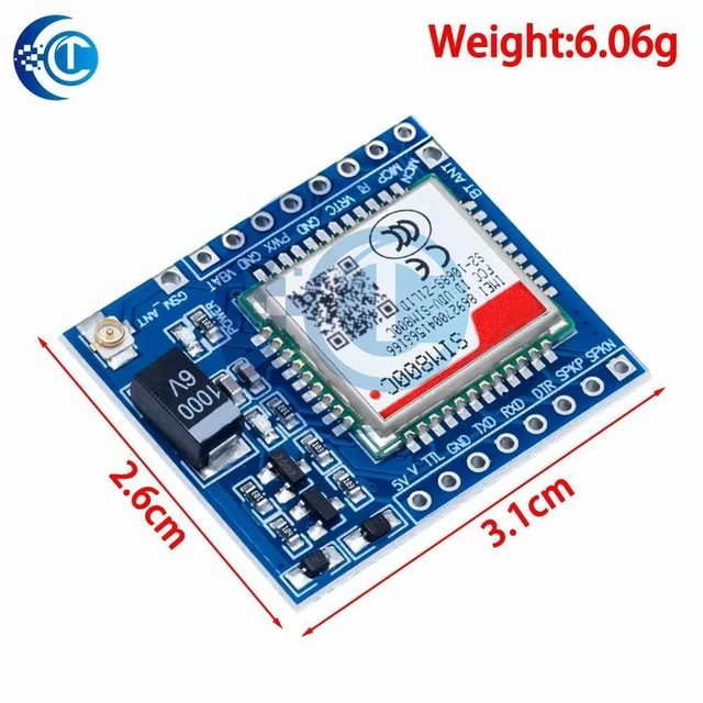 Alt view image 2 of 3 - AJMRTC SIM800C GSM GPRS Module, 5V & 3.3V TTL Development Board with IPEX Antenna Port, Bluetooth & TTS Voice Function, for STM32 C51 MCU, Wireless Communication Electronic DIY Projects