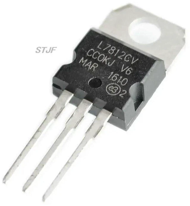 Main image of AJMRTC 10PCS L7812CV TO-220 Positive Voltage Regulator IC, L7812 LM7812 Three-Terminal Fixed 12V Linear Regulator, Through-Hole Chip for Electronic Circuit Power Supply DIY Projects