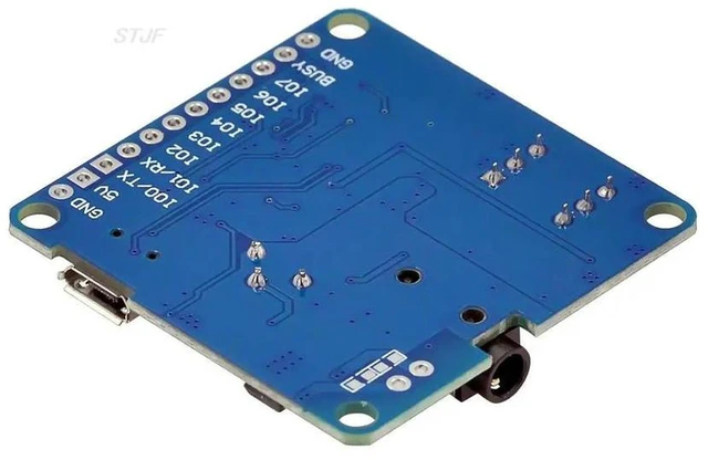 Alt view image 2 of 3 - AJMRTC DY-SV8F MP3 Voice Sound Playback Module, UART & I/O Trigger Audio Player Board, Built-in 5W Class D Amplifier, 8M Storage, Supports SD/TF Card for DIY Voice Prompt Electronic Projects