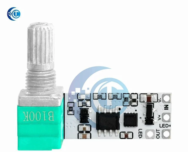 Alt view image 3 of 3 - AJMRTC Constant Voltage LED Dimmer Module, Brightness Adjustable Switch Control Board, DC12-24V Stepless Dimming, for LED Strip Lights, Advertising Light Box DIY Lighting Projects