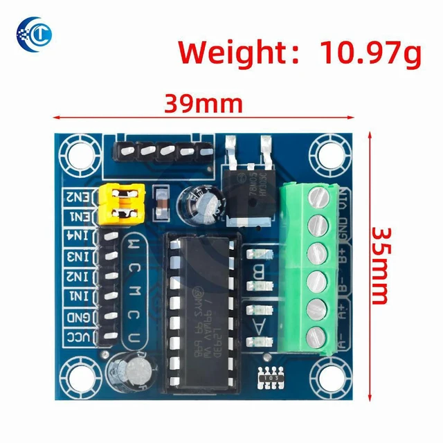 Alt view image 3 of 3 - AJMRTC Mini 4-Channel Motor Drive Shield Expansion Board, L293D Motor Driver Module, High Voltage Current Control, for Arduino UNO MEGA 2560 DIY Robot and Electronic Projects