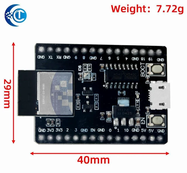 Alt view image 3 of 3 - AJMRTC ESP32C3 Core Development Board with ESP32C3MINI1 Module, WiFi & Bluetooth 5.0, Low Power MCU Board for IoT Wireless Communication and Electronic DIY Projects