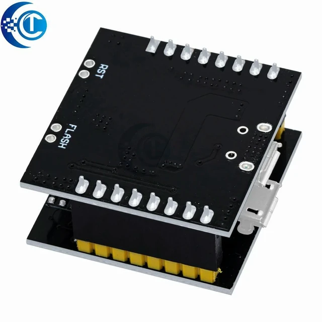 Alt view image 3 of 3 - AJMRTC ESP8266 ESP-12F Witty Cloud Mini Development Board, CH340 Micro USB Serial Module, WiFi Wireless MCU Board for IoT Electronic DIY Projects