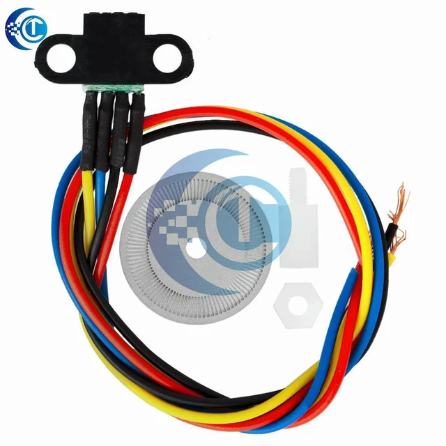 Alt view image 3 of 3 - AJMRTC Photoelectric Speed Sensor Encoder with Coded Disc Code Wheel, 5V Speed Measuring Module, for Freescale Smart Car, DIY Robot and Electronic Speed Detection Projects