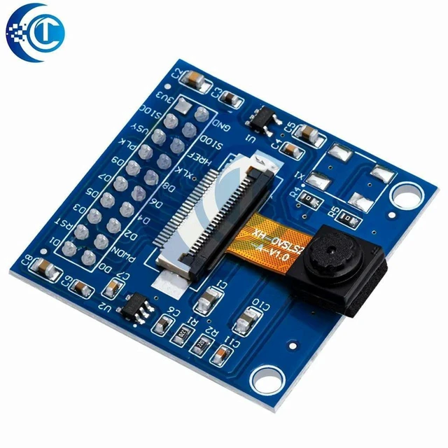 Alt view image 3 of 3 - AJMRTC 1PCS OV7670 Camera Module, CMOS Image Sensor Board with Matching Adapter Board, 0.3MP Camera Module for MCU Image Acquisition and Electronic DIY Projects