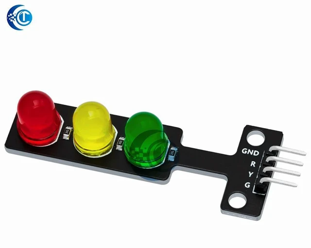 Alt view image 3 of 3 - AJMRTC BS LED Traffic Light Module, Digital Signal Output LED Indicator Board, Red Yellow Green Traffic Light Simulation Module for Arduino, Electronic DIY and Teaching Projects
