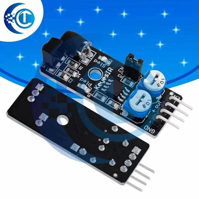 Alt view image 3 of 3 - AJMRTC KY-032 Infrared Obstacle Avoidance Sensor Module, 4-Pin IR Obstacle Detection Board, Reflection Type Sensor for Robot Car Obstacle Avoidance and Electronic DIY Projects