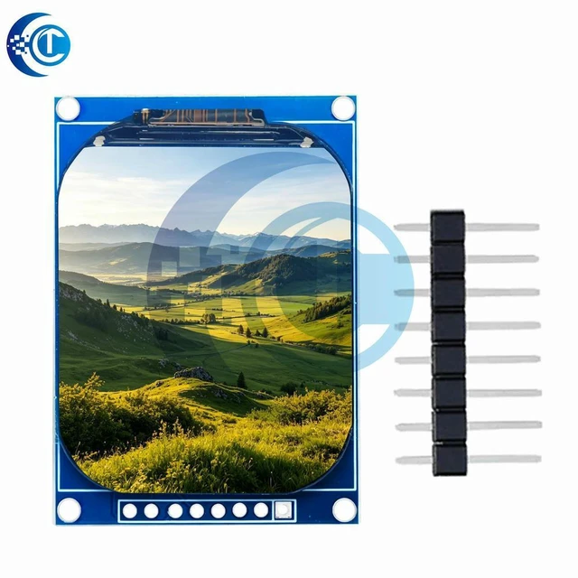 Alt view image 3 of 3 - AJMRTC 2.01 Inch TFT LCD Display Module, JD9853 Driver IC, 240×296 Resolution, 8 Pin SPI Color LCD Screen, IPS Full Color Panel for Arduino, ESP32, Raspberry Pi, Smart Watch, IoT Embedded Projects