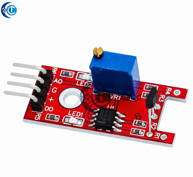 Alt view image 2 of 3 - AJMRTC KY-024 4-Pin Hall Effect Sensor Module, Linear Magnetic Switch Module, Non-contact Magnetic Detector for Speed Counting, Tachometer, Motor RPM Test, Arduino ESP32 DIY Electronic Projects