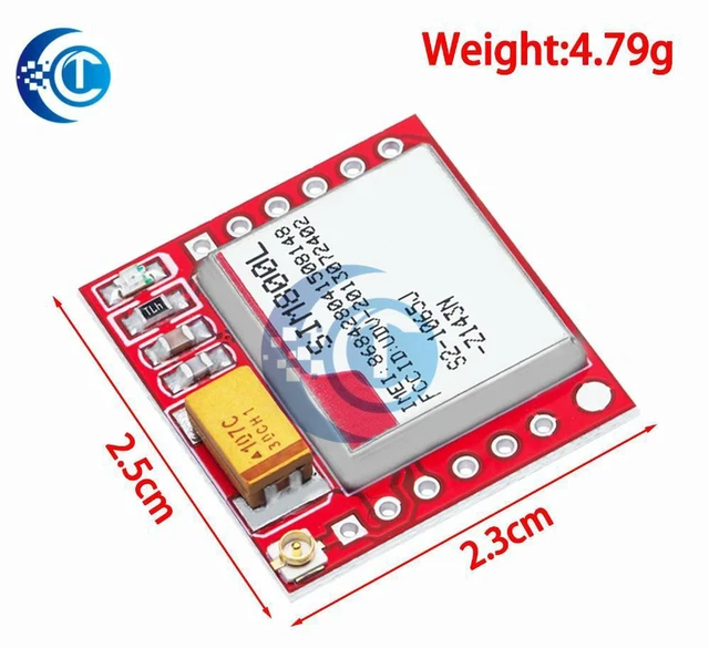 Alt view image 3 of 3 - AJMRTC SIM800L GSM GPRS Module, Quad-Band Micro SIM TTL Serial Ultra-Compact Data Transmission Board, Support SMS, Voice Call, TCP UDP for Arduino ESP32 IoT Remote Monitoring Projects
