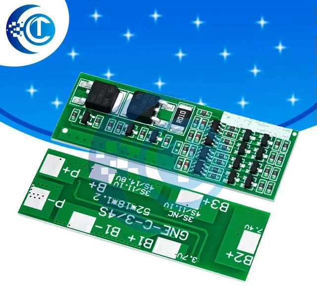Main image of AJMRTC 4S 8A BMS Protection Board, 4 Series Polymer Li-ion Lithium Charger Protection Module for 4Pcs 3.7V Lithium Battery, Overcharge Over-Discharge Short Circuit Protection for Battery Pack DIY