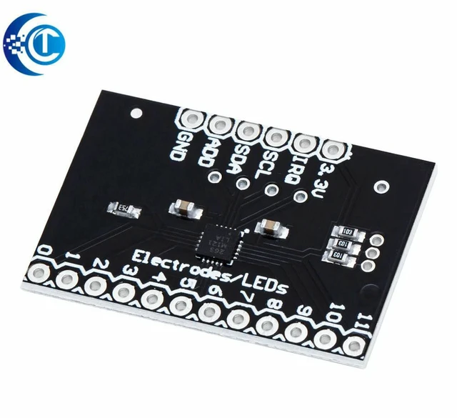 Alt view image 3 of 3 - AJMRTC MPR121 Capacitive Touch Sensor Module, I2C V12 Breakout Keyboard Module, 12 Channel Touch Detector Board, Compatible with Arduino ESP32 for Touch Button, Keyboard, Interactive DIY Control