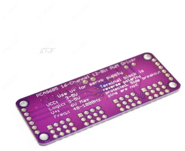 Alt view image 3 of 3 - AJMRTC 16 Channel 12-bit PWM Servo Driver Module, PCA9685 I2C Interface Servo Shield, 16CH PWM Signal Controller Board for Raspberry Pi, Arduino, Robot DIY, Multi Servo Motor Control Projects