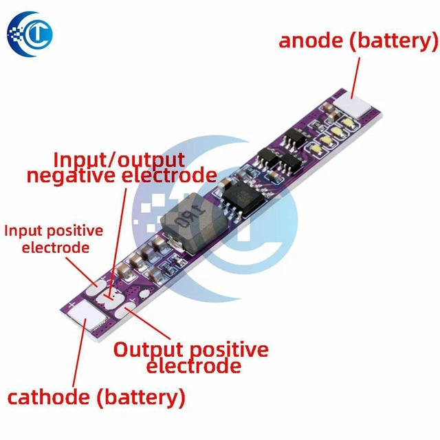 Alt view image 2 of 3 - AJMRTC Mini 5V 2A Lithium Battery Charging Board, Lithium Boost Charge & Discharge Integrated Module, 3.7V Li-ion Charge Boost to 5V, Power Bank DIY, Portable Power Supply Circuit Board