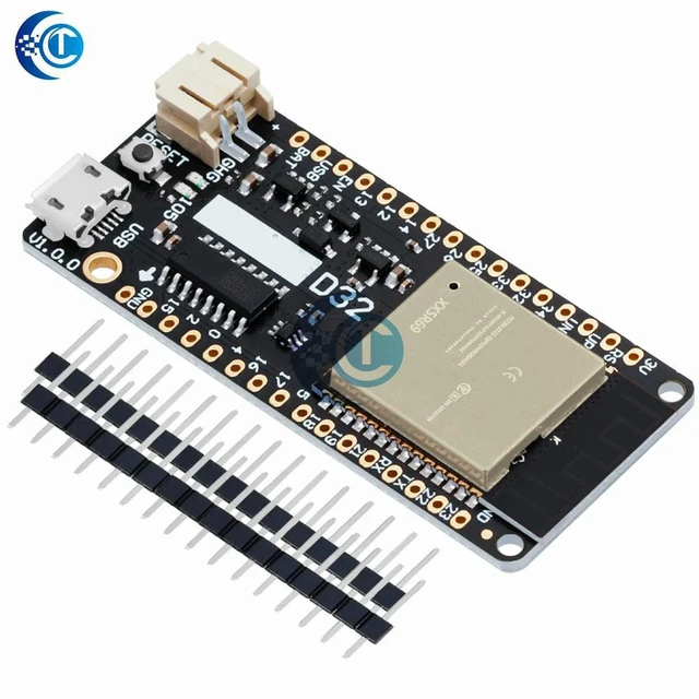 Alt view image 2 of 3 - AJMRTC LOLIN D32 V1.0.0 ESP32 WiFi Bluetooth Development Board, ESP-WROOM-32 Chip 4MB Flash, MicroPython Compatible, Dual-Core MCU Board for IoT, Wireless Sensor, Embedded Programming DIY Projects
