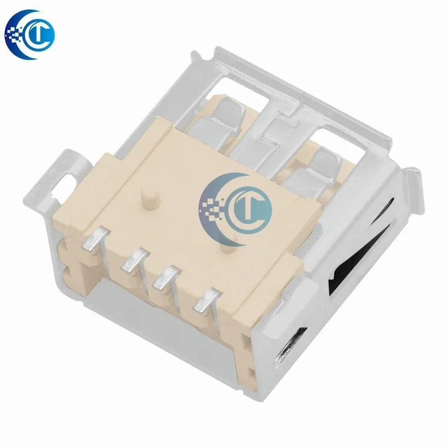 Alt view image 3 of 3 - AJMRTC 10PCS PCB Mount USB-A Female Connector, Standard USB A Solder Jack Socket, Reliable PCB Mount Receptacle for Electronic Circuit Board Soldering, DIY Electronics, Charging Port Repair Projects