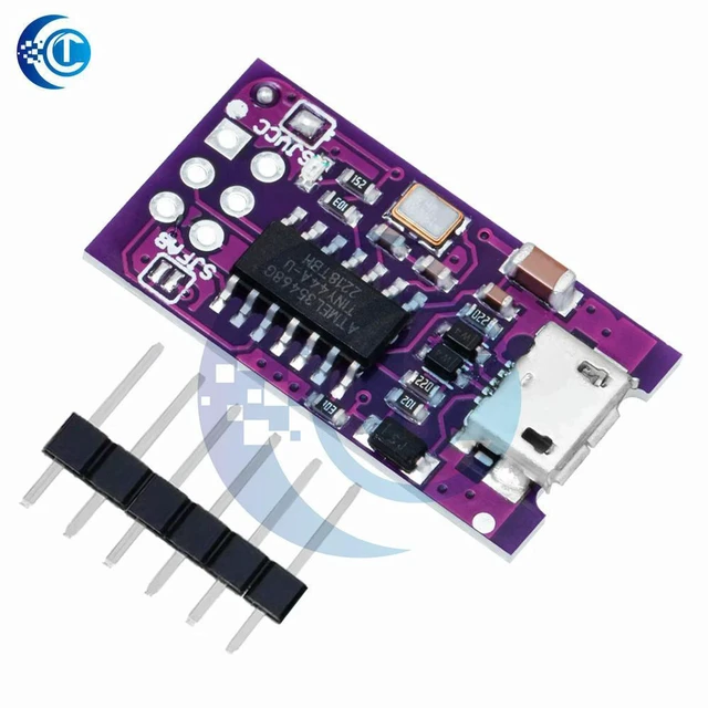 Alt view image 2 of 3 - AJMRTC 5V AVR Microcontroller Programmer Module, ATtiny44 Download Burner, Flash Programming Tool Compatible with Arduino UNO Development Board, for ATtiny Series Chip Firmware Burning DIY Projects