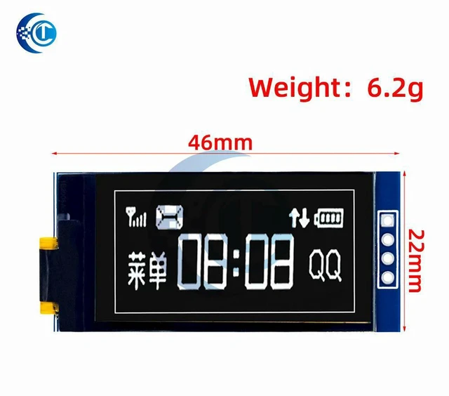 Alt view image 3 of 3 - AJMRTC 1.54 Inch I2C OLED Display Module, SSD1317 Driver 128x64 Resolution 4-Pin Monochrome Screen Panel, 3.3V-5V IIC Interface for Arduino Raspberry Pi Embedded DIY Electronic Projects
