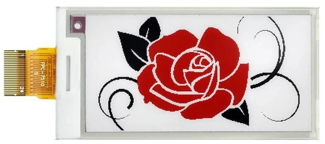 Alt view image 2 of 3 - AJMRTC 2.66 Inch E-Paper E-Ink Raw Display Panel, 296×152 Resolution 3-Color Red Black White SPI Interface E-Paper Screen Module for Arduino Raspberry Pi Electronic DIY & Embedded Projects