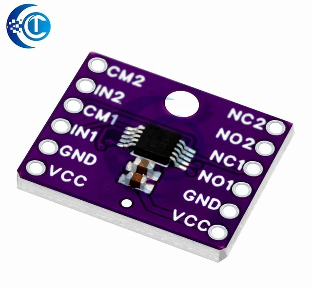 Alt view image 3 of 3 - AJMRTC TS5A23157 CJMCU-23157 Dual Channel 10 SPDT Analog Switch Module Development Board, Low On Resistance Signal Switching Board for Arduino Raspberry Pi Circuit Test & Electronic DIY Projects