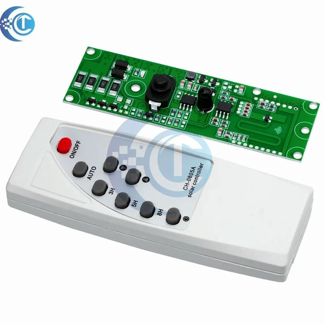 Alt view image 3 of 3 - AJMRTC Microwave Radar Body Induction Solar LED Driver Controller Board, 3.2V 3.7V Solar Wall Light Switch Circuit Board with Remote Control for Solar Street Lamp & Outdoor Light DIY Projects