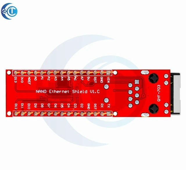 Alt view image 3 of 3 - AJMRTC ENC28J60 Ethernet Shield Network Module, HR911105A RJ45 Web Server Ethernet Controller Board Compatible with Nano V3.0 for Arduino Electronic DIY & Network Prototyping Projects