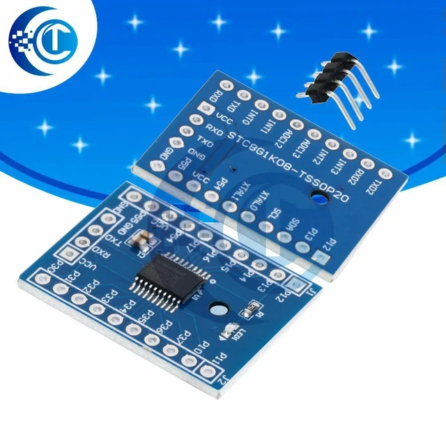 Alt view image 3 of 3 - AJMRTC STC8G1K08 Core Board, TSSOP20 Microcontroller Development Module, 1.9V-5.5V Wide Voltage 8051 Single Chip Board for Programming Learning, Experiment Demonstration & Electronic DIY Projects